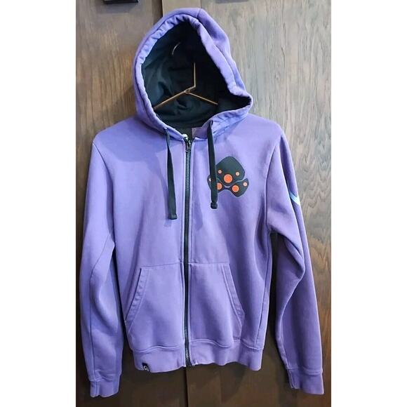 Jinx Blizzard Overwatch Widowmaker Hoodie Mens Small Purple Full Zip Sweatshirt - Picture 1 of 9